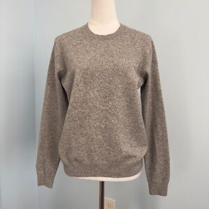 Uniqlo 100% Cashmere Grey Pullover Sweater Size M